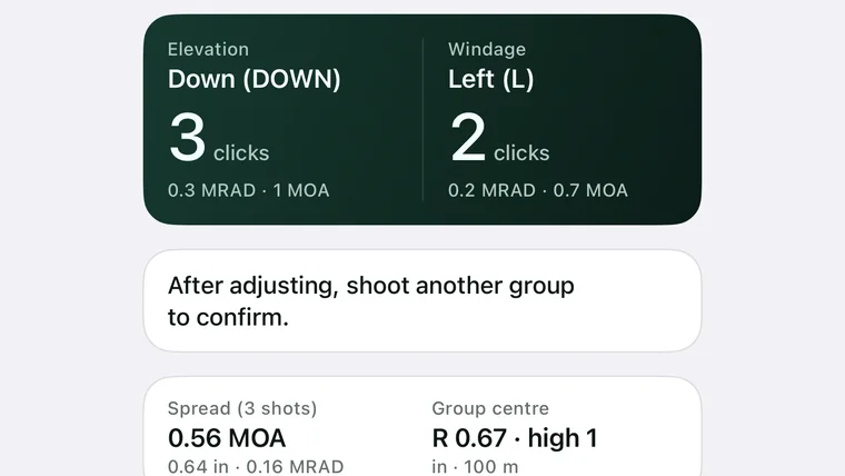 Zero adjustment: direction and clicks for the elevation and windage turrets