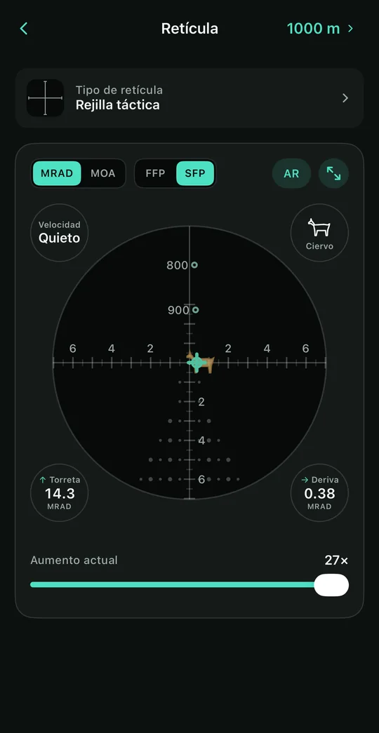Modo oscuro: la simulación de retícula sobre fondo oscuro